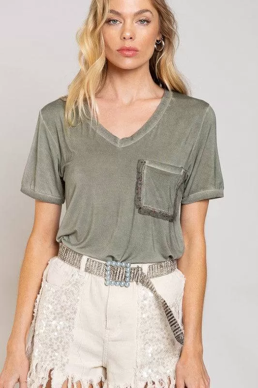 Girly Meets Basic Short Sleeve Top