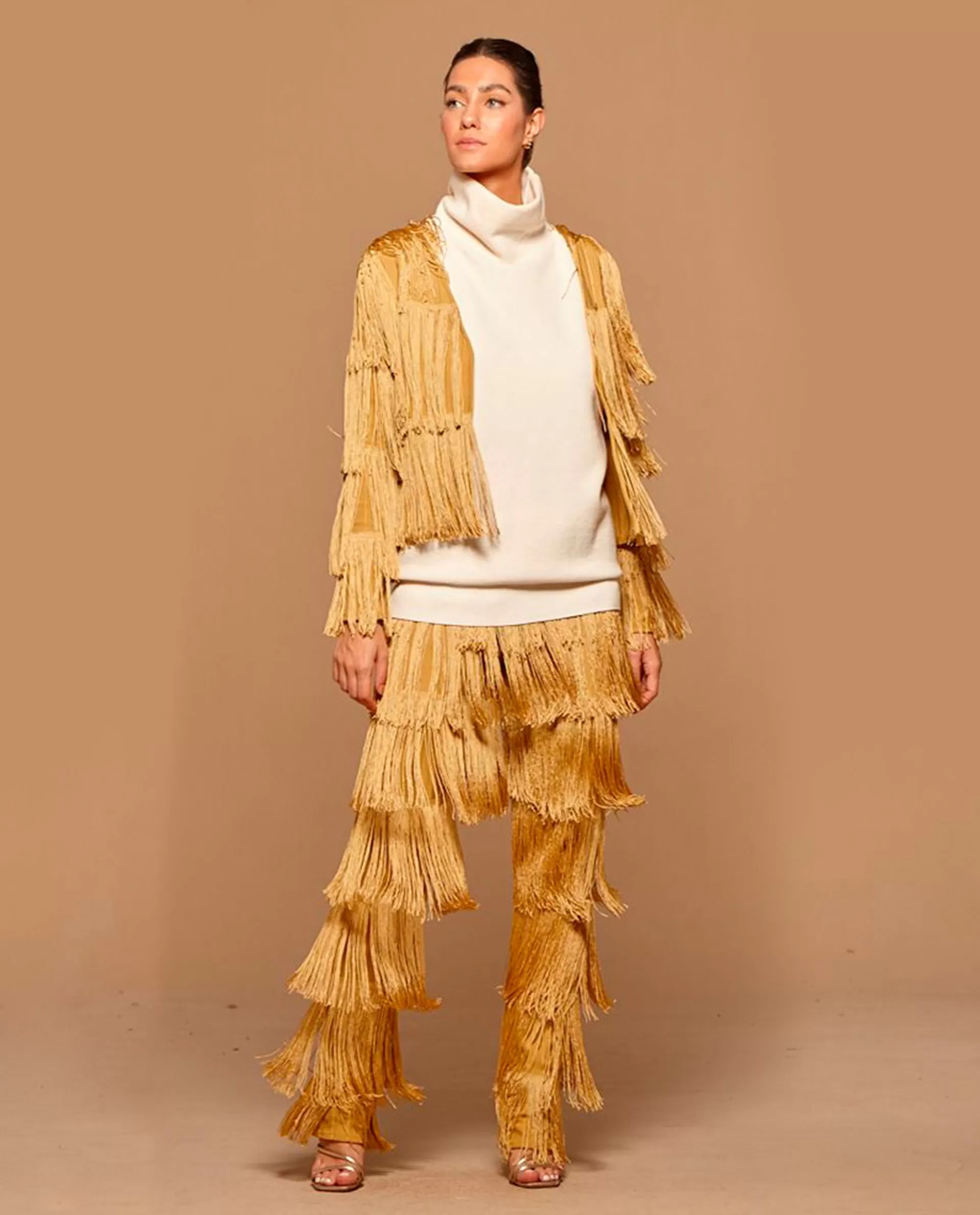 Gold Fringes Coat