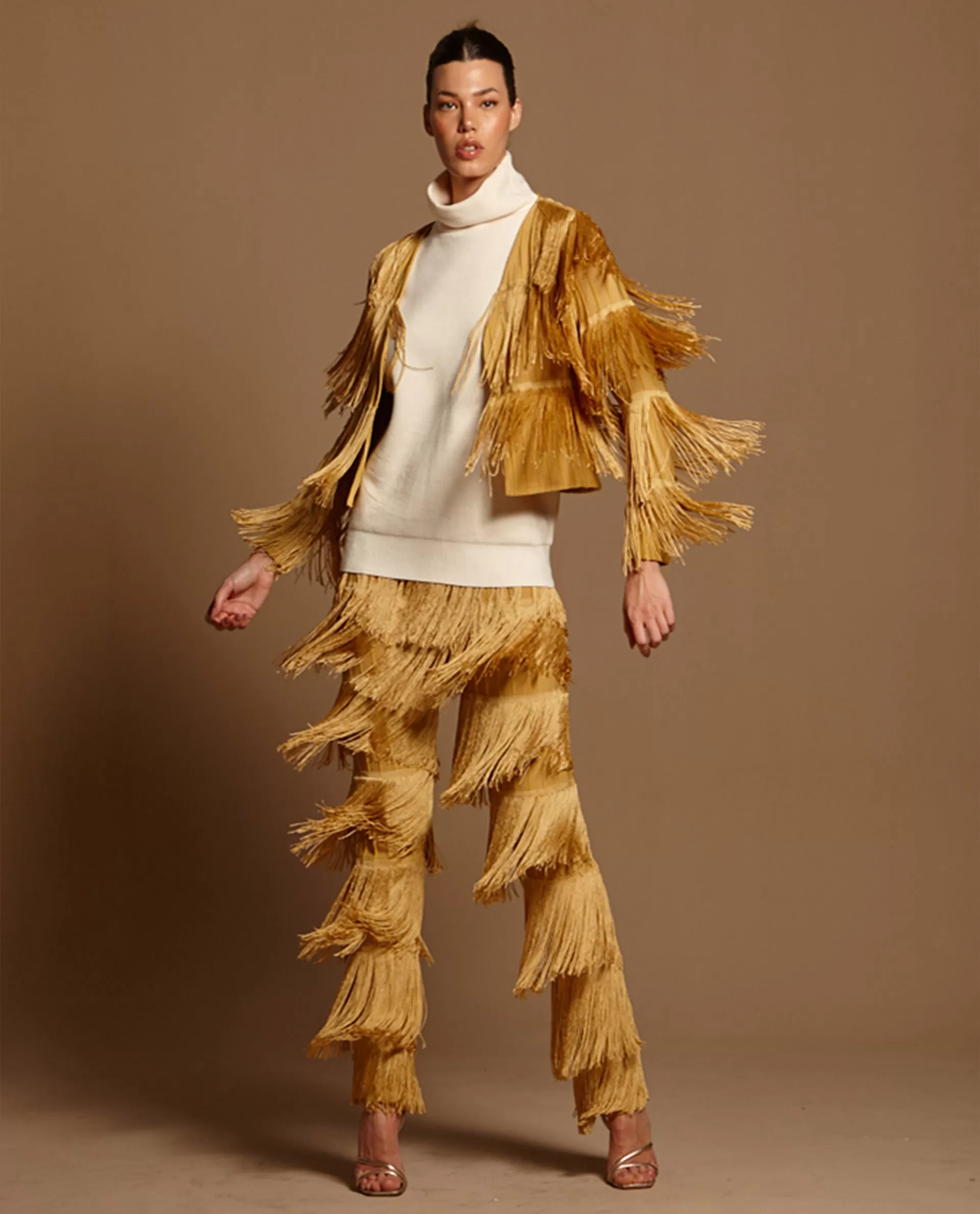 Gold Fringes Coat