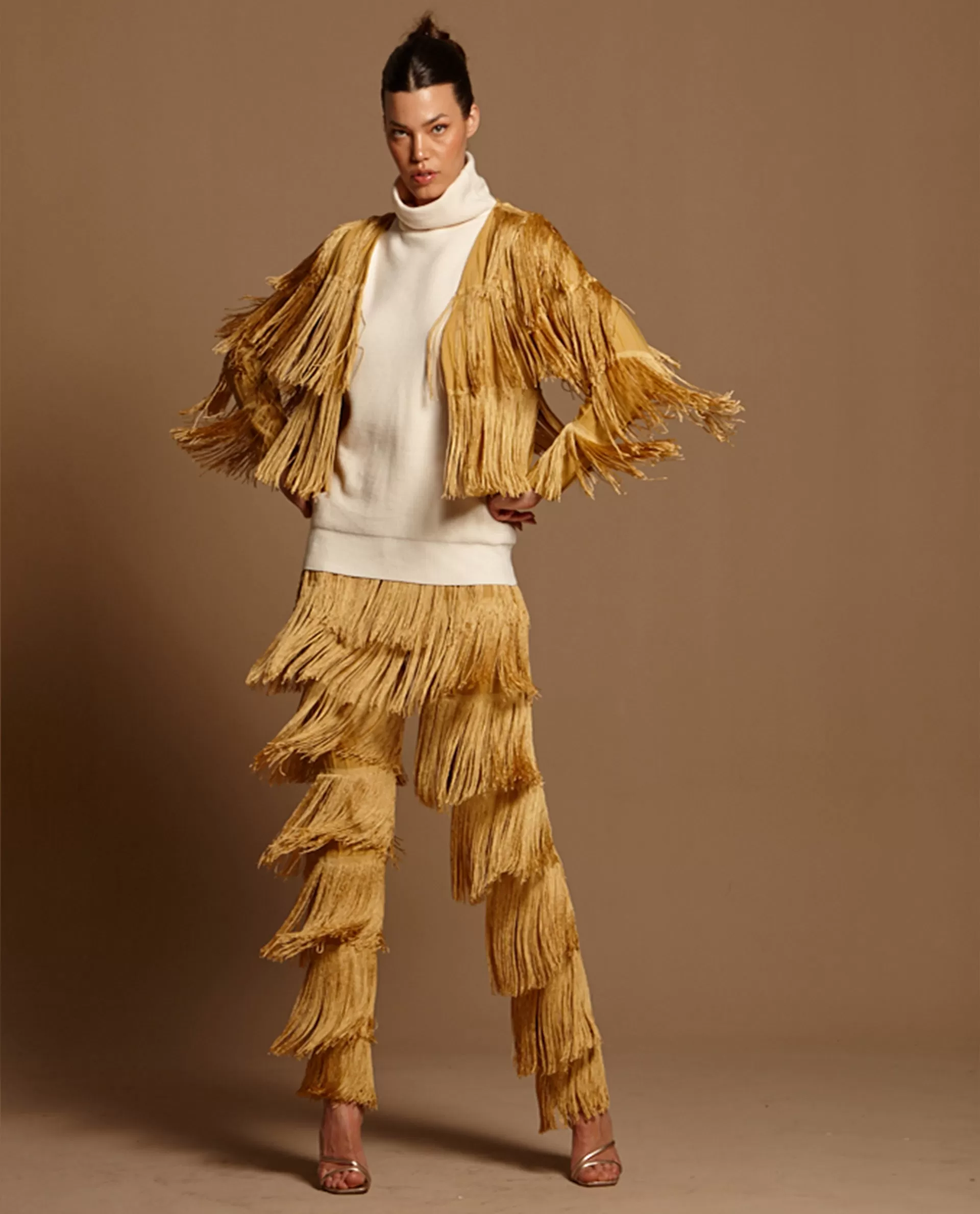 Gold Fringes Coat