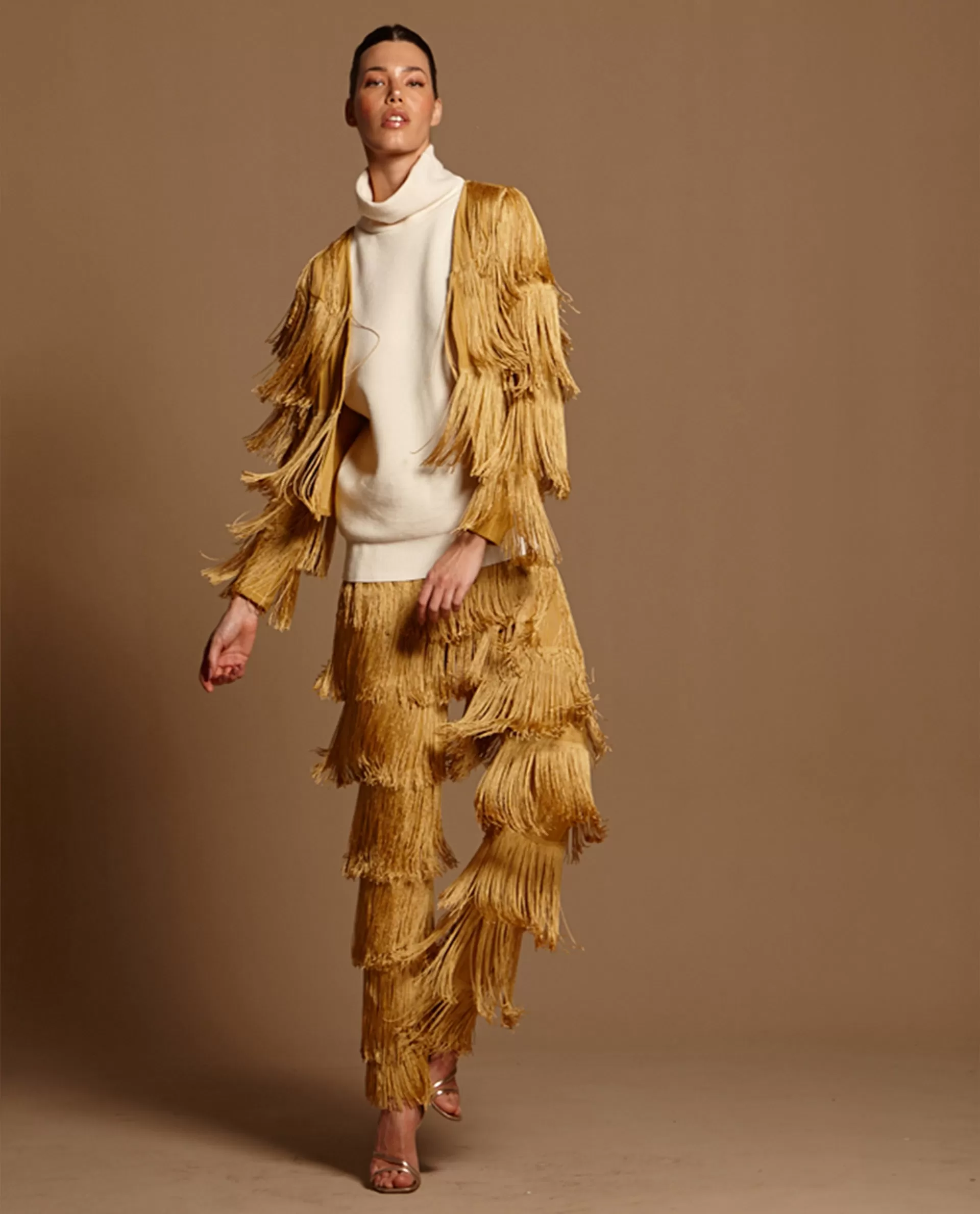 Gold Fringes Coat