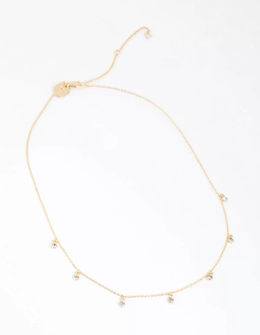 Gold Plated Mini Diamante Necklace