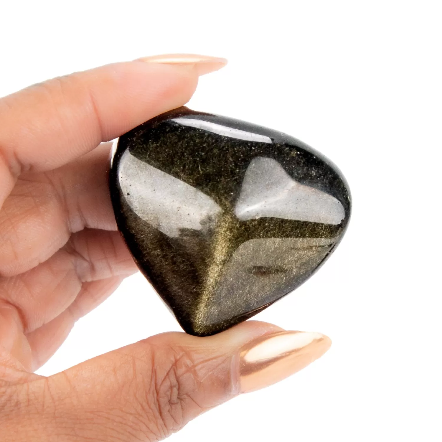 Golden Sheen Obsidian Heart