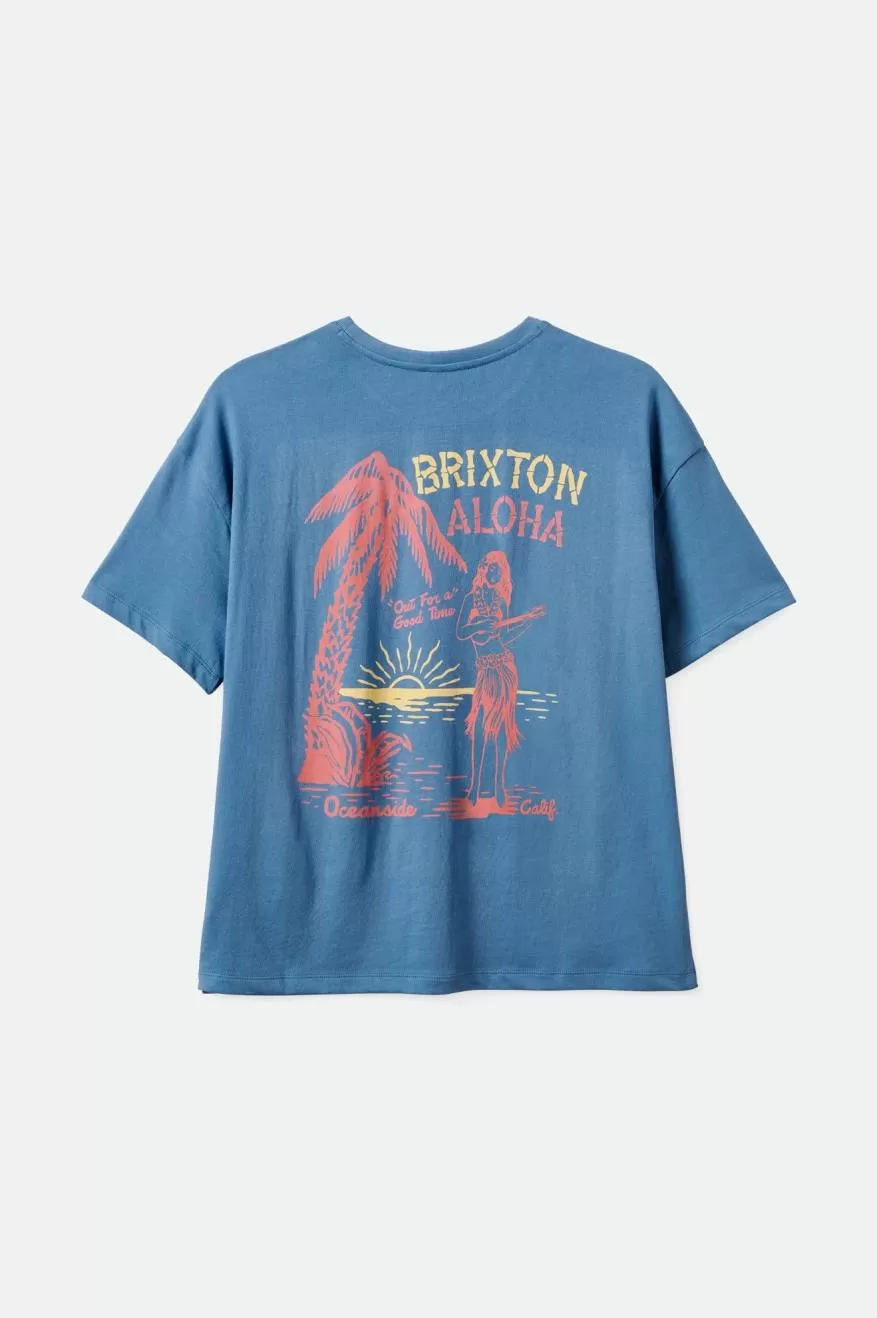 Good Time Oversized Boyfriend Tee - Blue Heaven