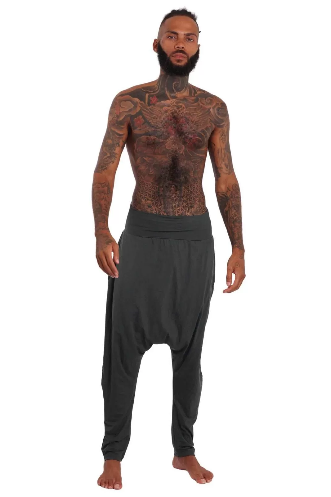 Harlem Mens Harem Pants - Steel Grey