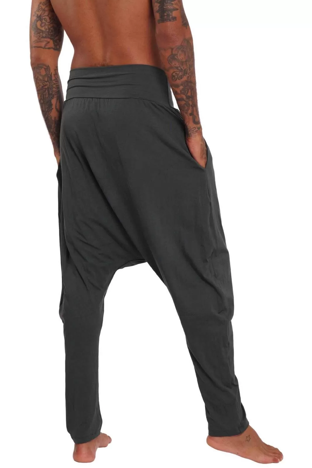 Harlem Mens Harem Pants - Steel Grey