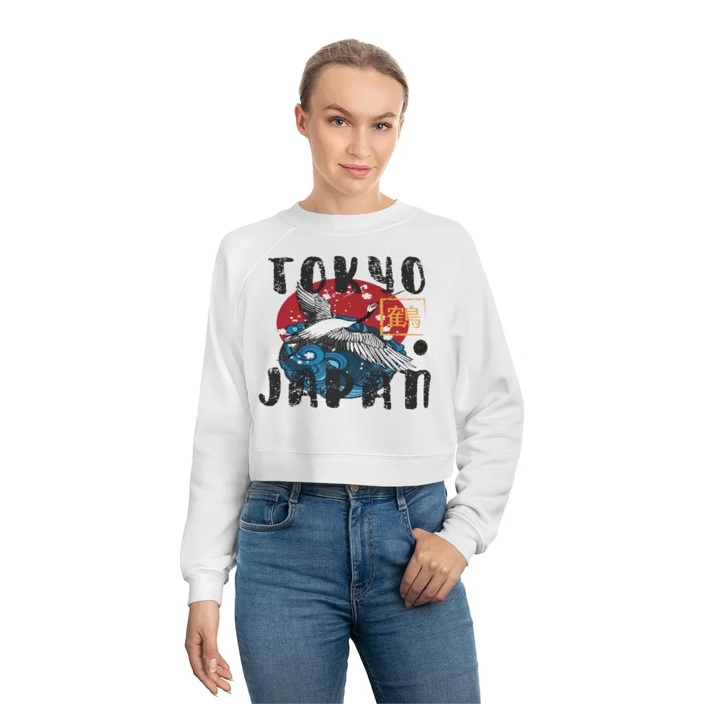 Hello Tokyo! Cropped Fleece Pullover