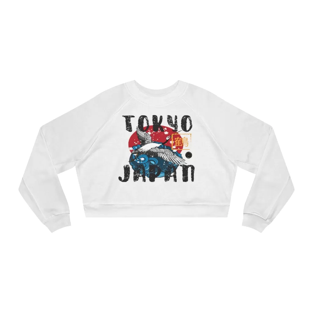 Hello Tokyo! Cropped Fleece Pullover