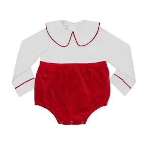 Henry Duvall - Long Sleeve Beau Bubble in Oxford Red Velvet