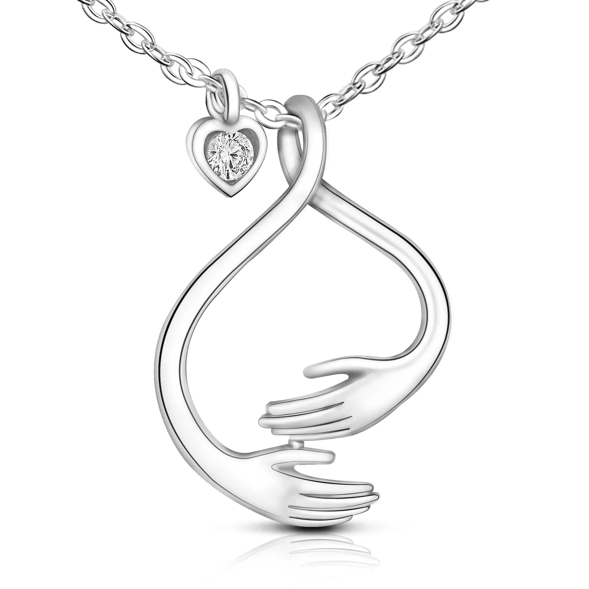 Hold You Forever Hug Necklace Sterling Silver