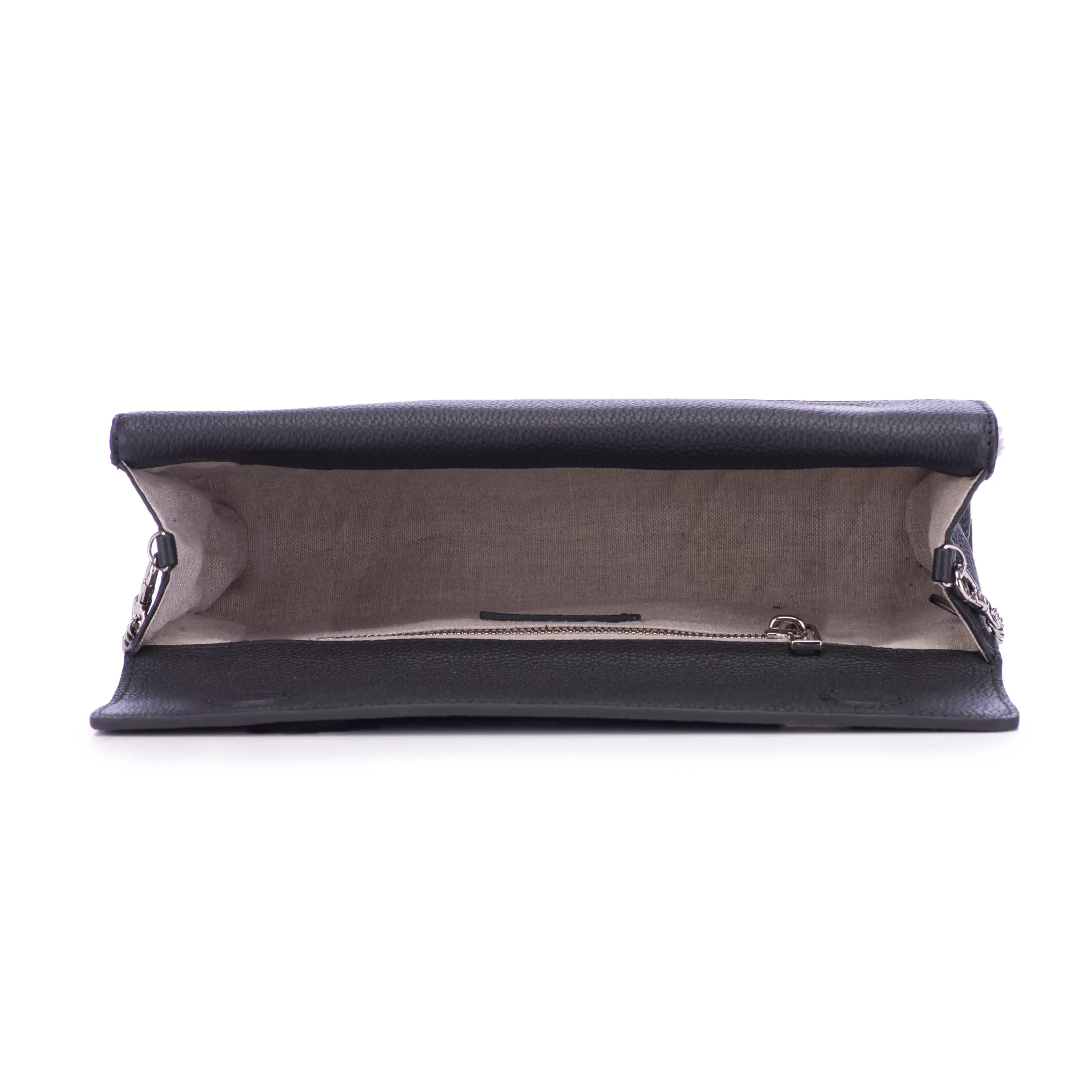 Holly  Large Fold Top Clutch with Chain