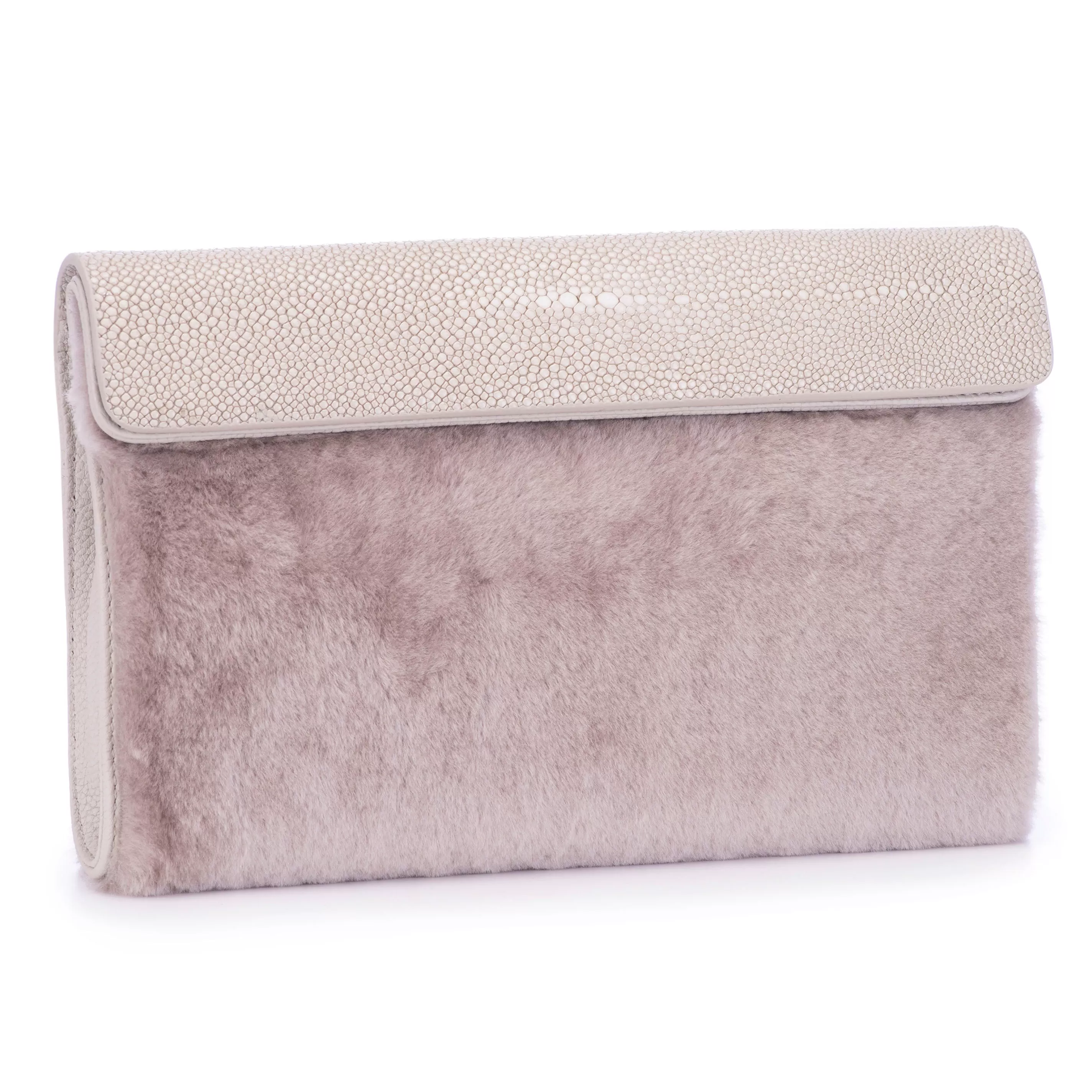 Holly  Large Fold Top Clutch with Chain