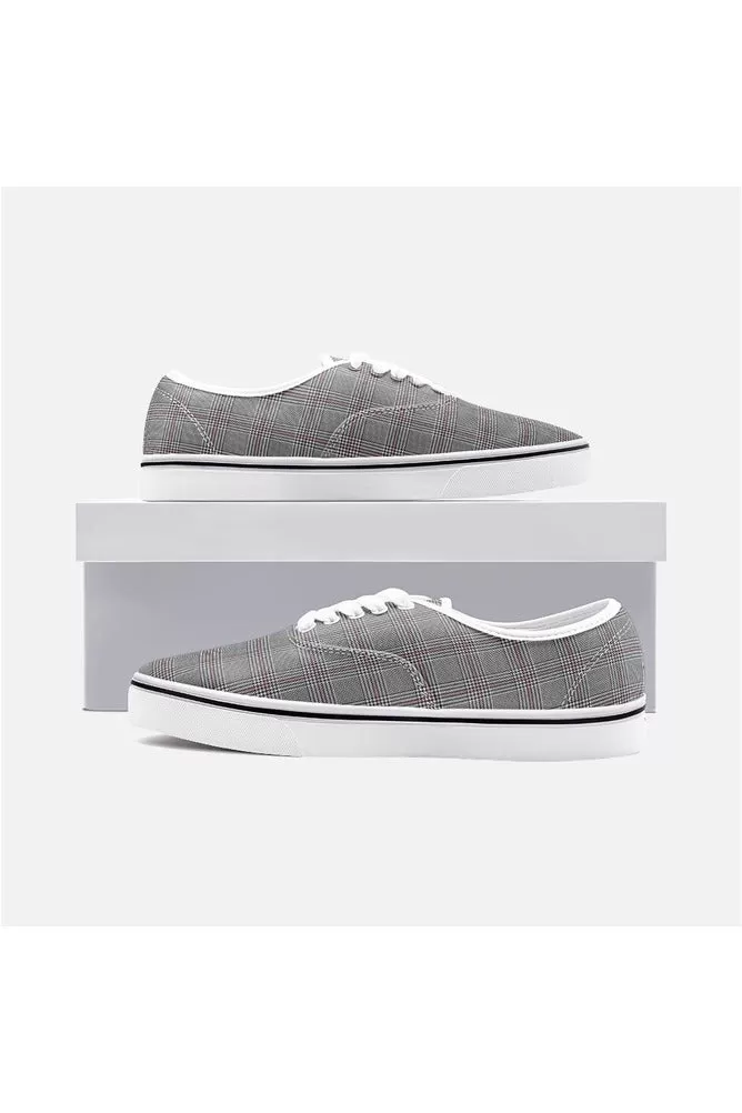 Houndstooth Unisex Canvas Sneakers