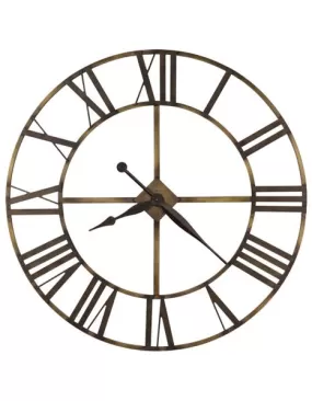 Howard Miller Wingate Oversized Wall Clock - Open Dial - Antiqued Brass Finish