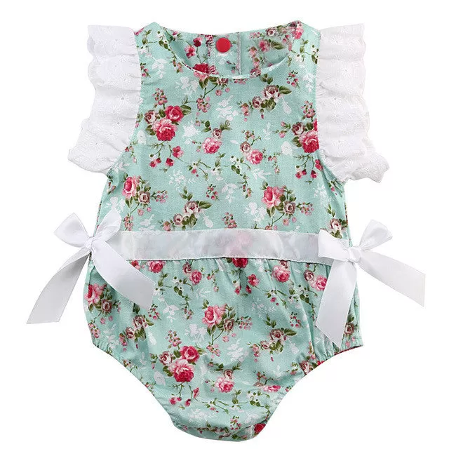 Infant Gir'sl Floral Romper