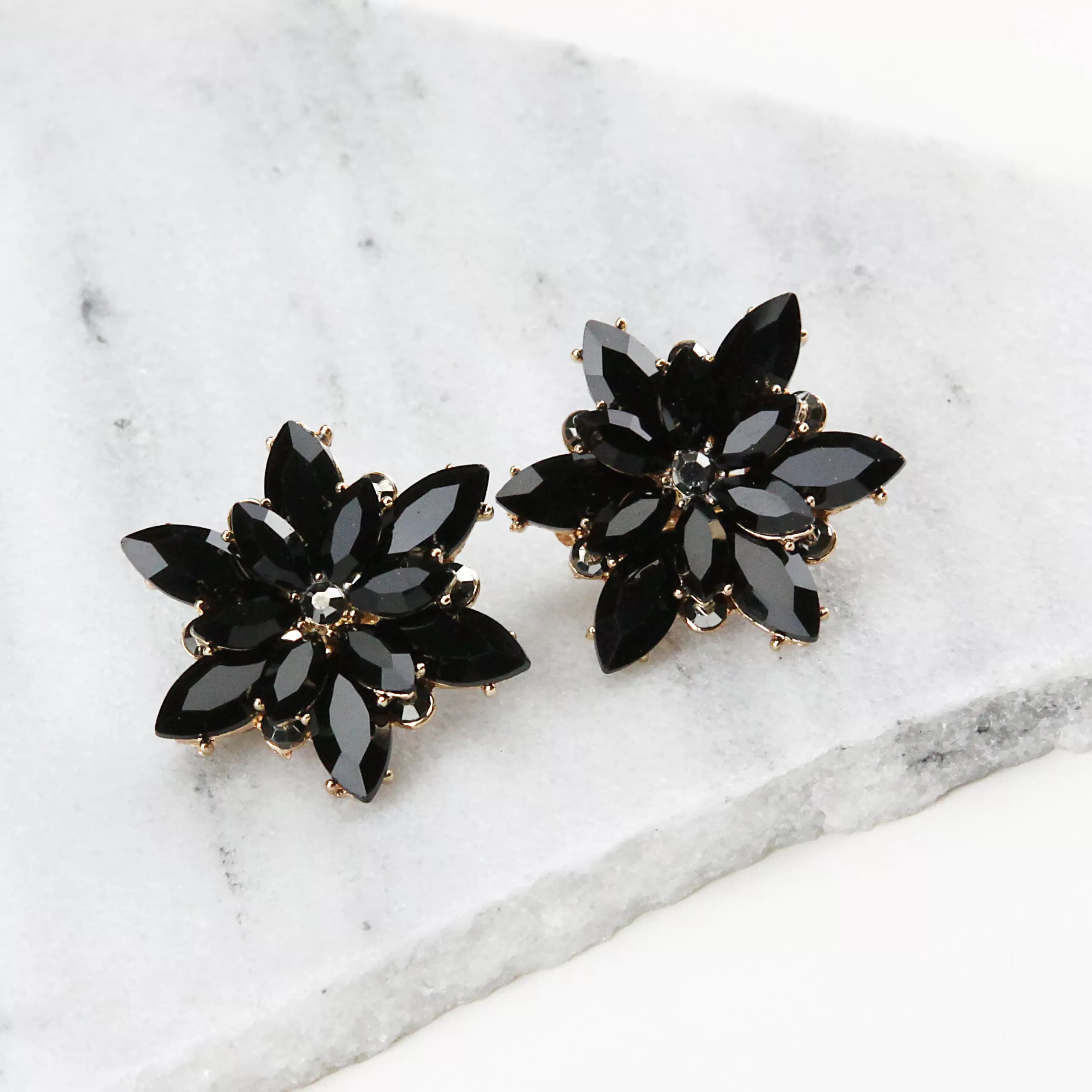 Ivy Flower Burst Clip-on Earrings