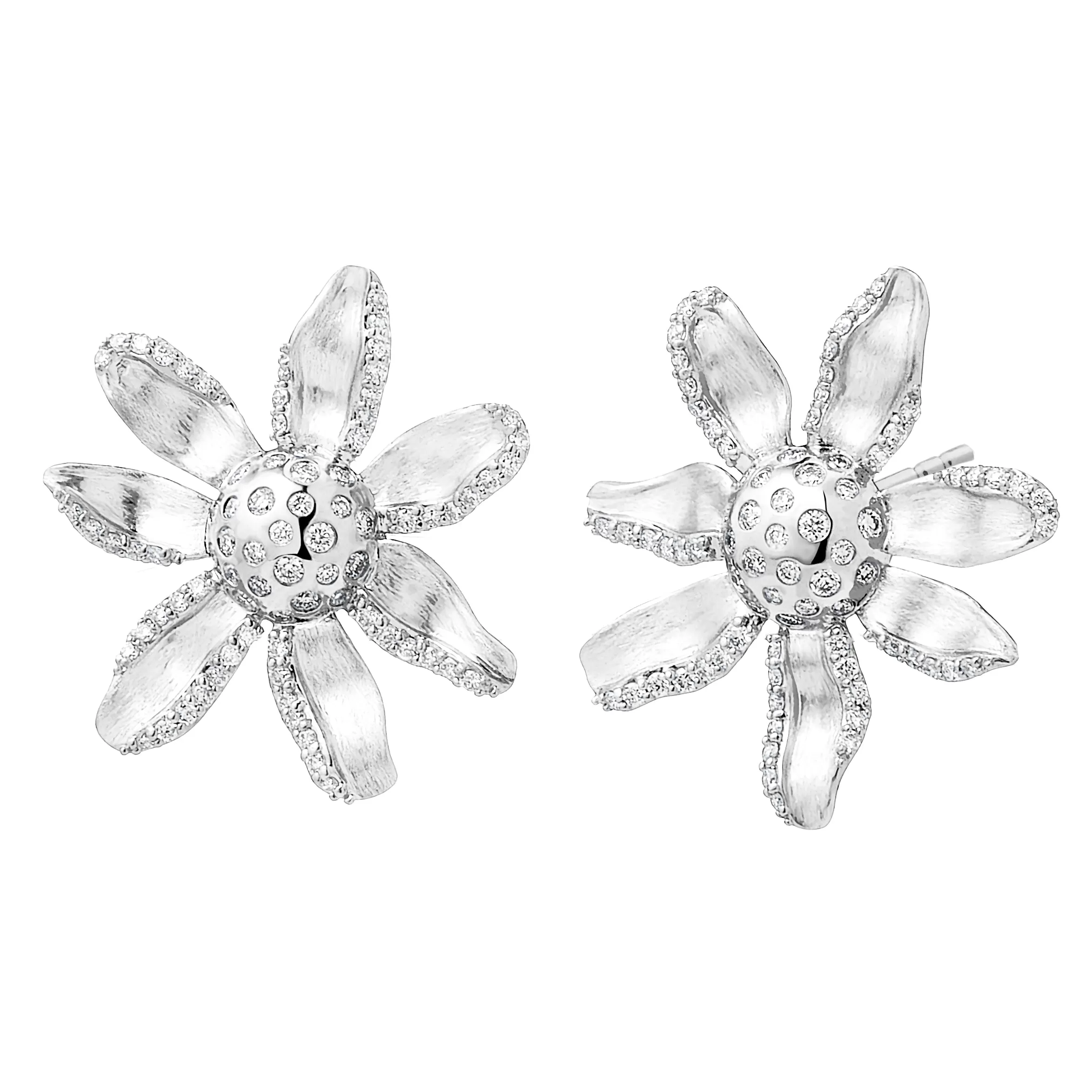 Jardin Diamond Flower Earrings