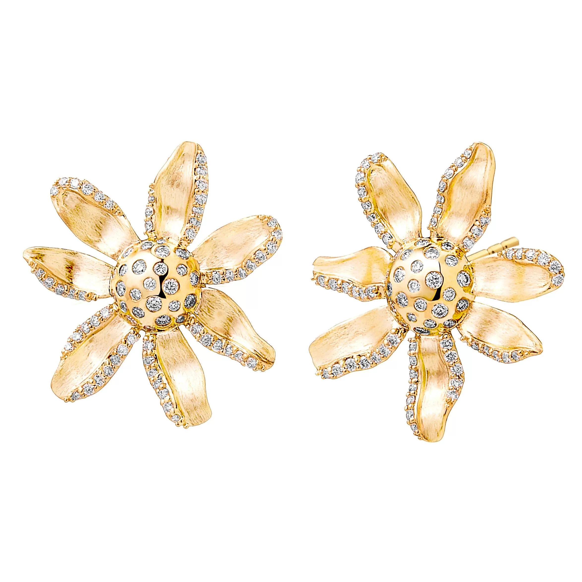 Jardin Diamond Flower Earrings