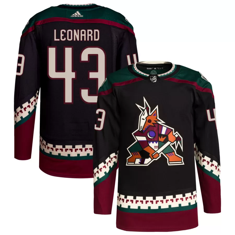 John Leonard Arizona Coyotes adidas Home Primegreen Authentic Pro Jersey - Black