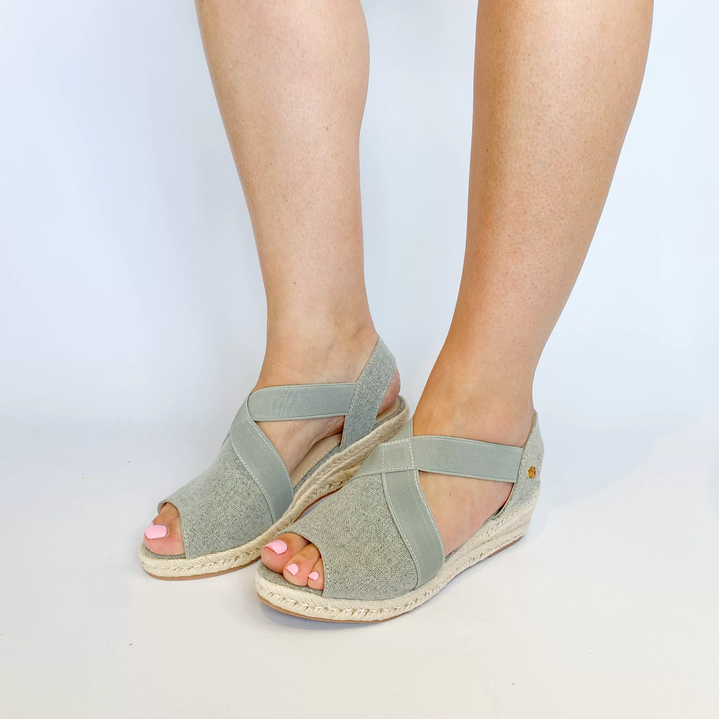 KG Grey espadrille wedge