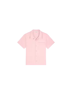 Kids' DNA Aloe Linen Camp Collared Shirt—magnolia pink