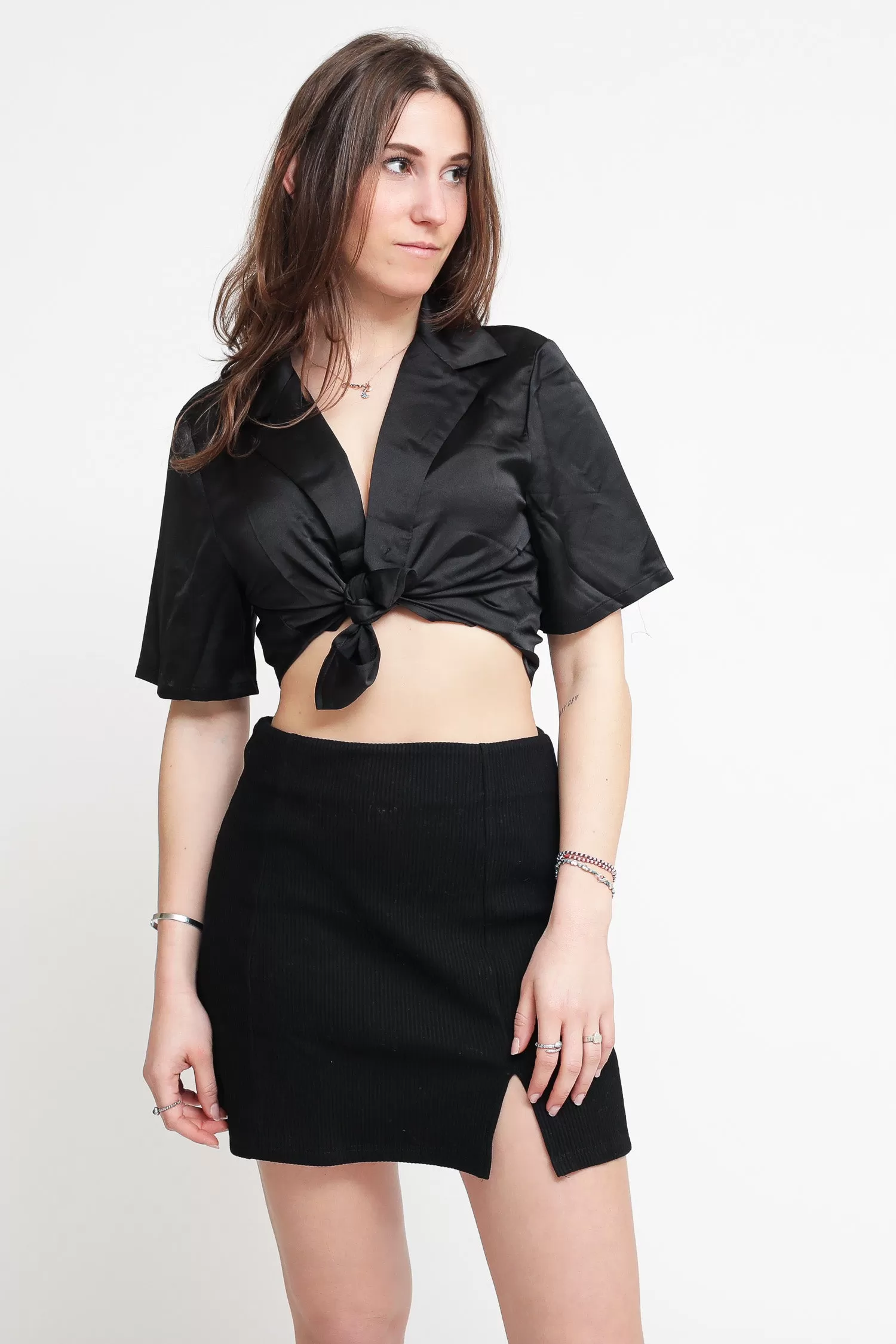 Ladies Skirt - Black Rib