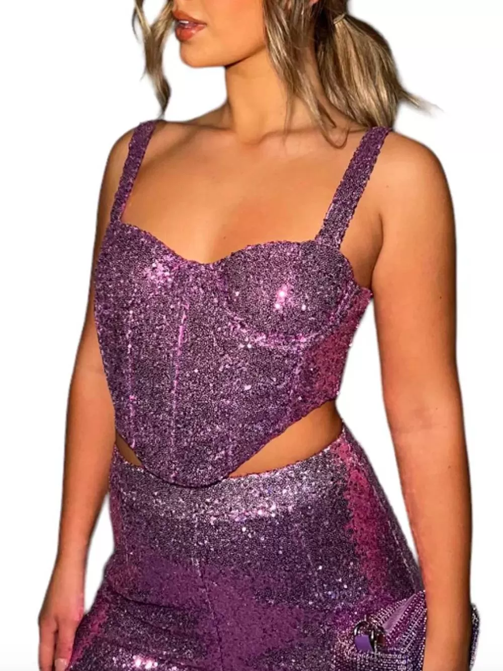 Ladies Top - Orchid Pink Sequin