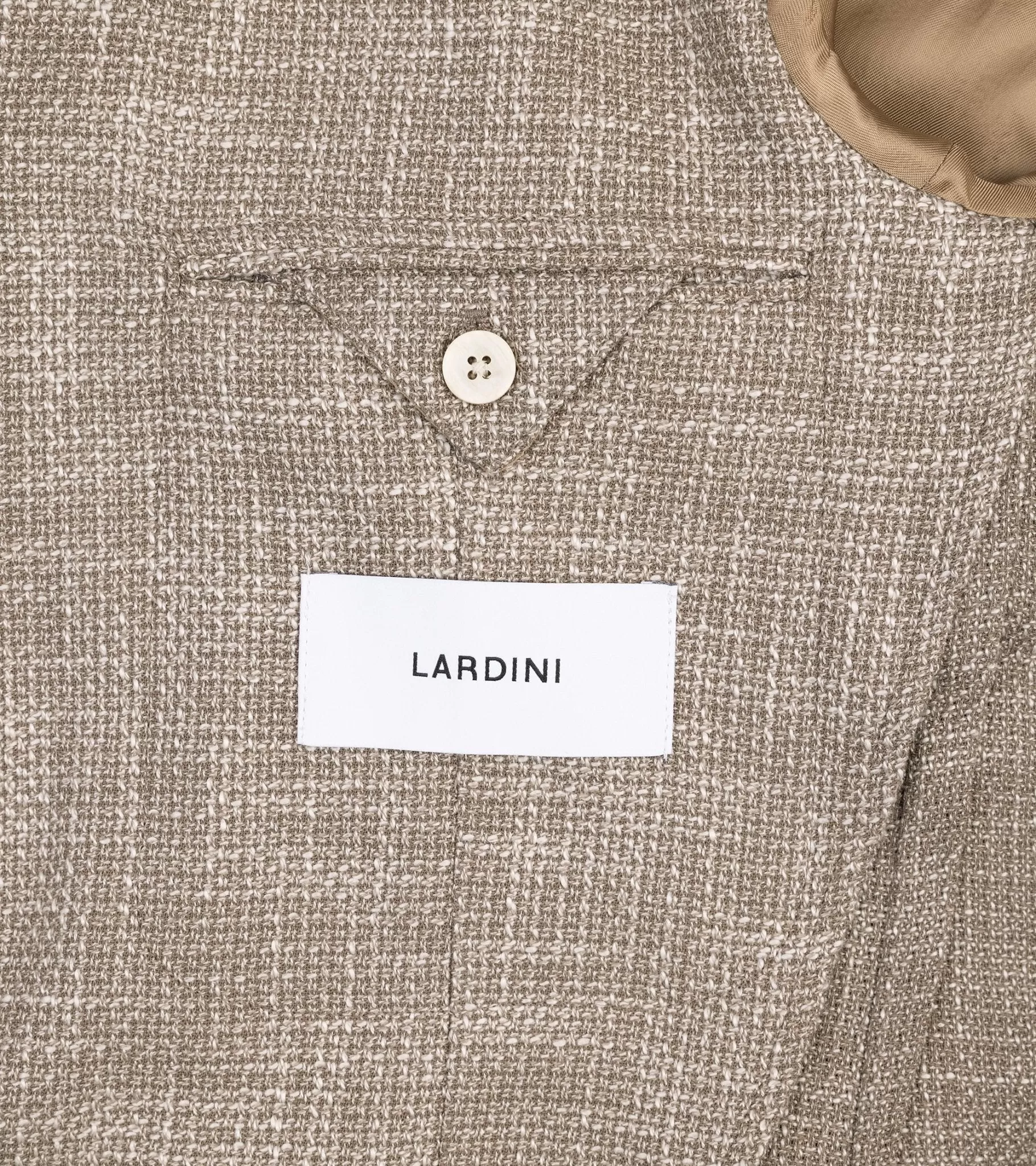 Lardini Loro Piana Wool Cotton Silk Basketweave Jacket: Oatmeal