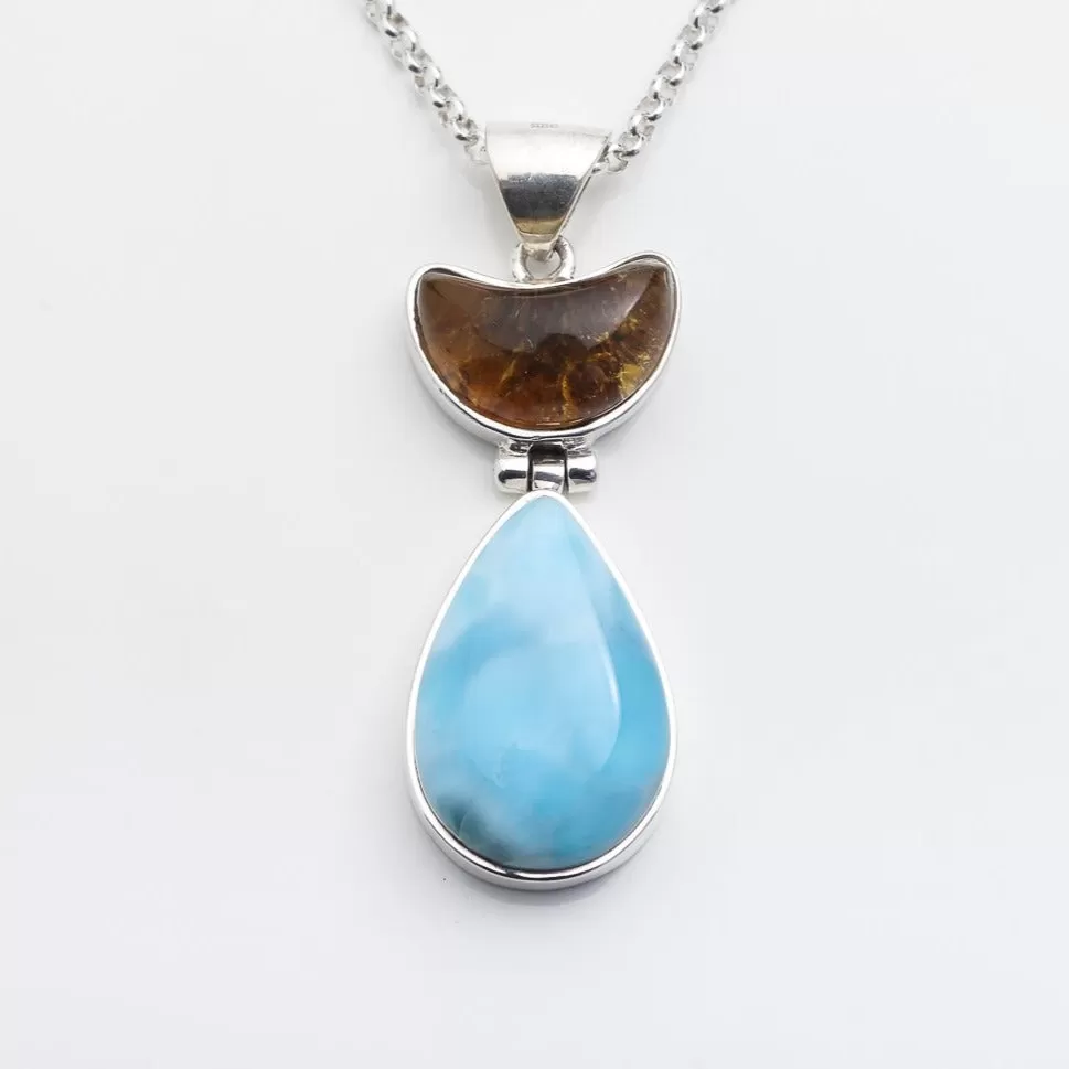 Larimar Amber Pendant Tai