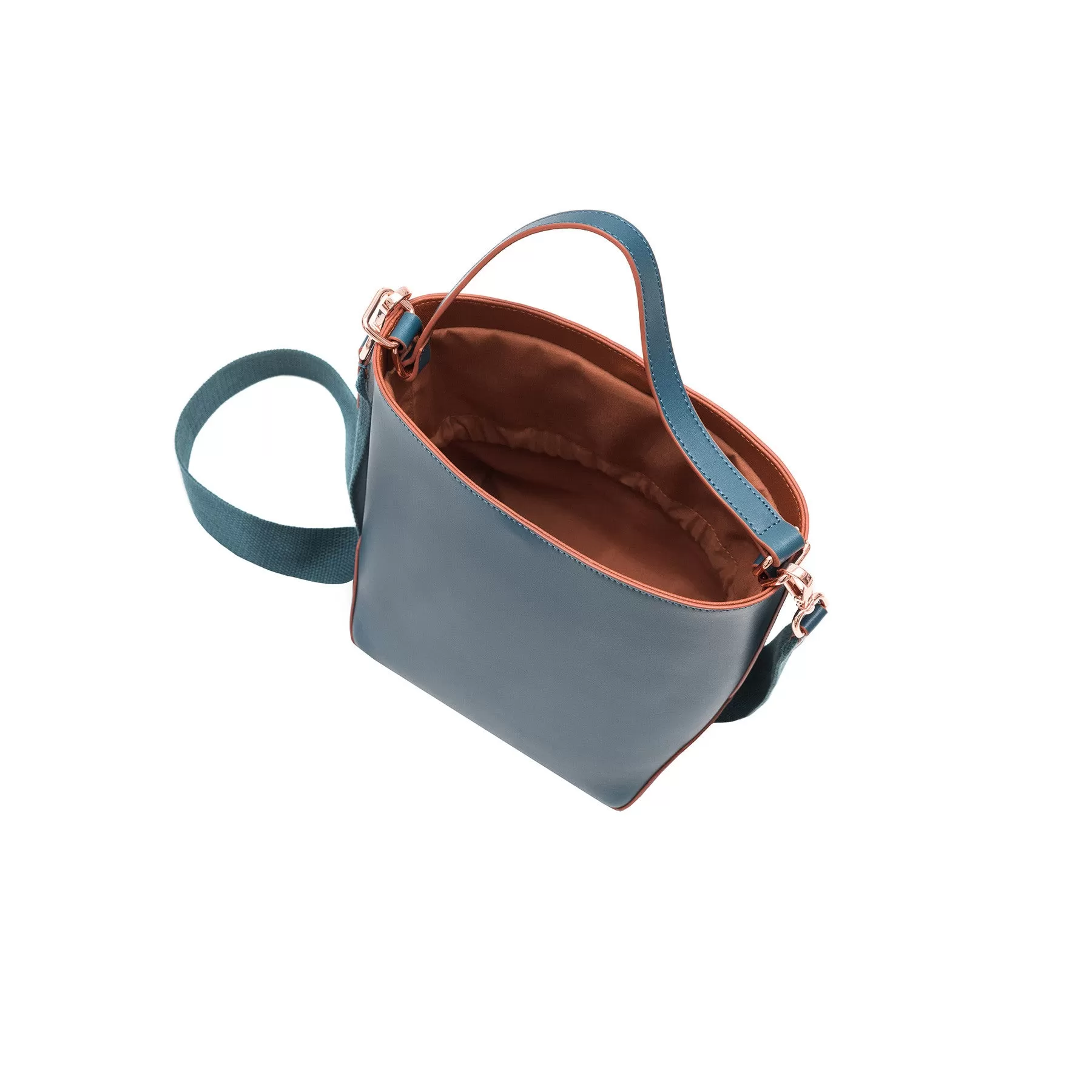 Leather Bucket Bag - Fern