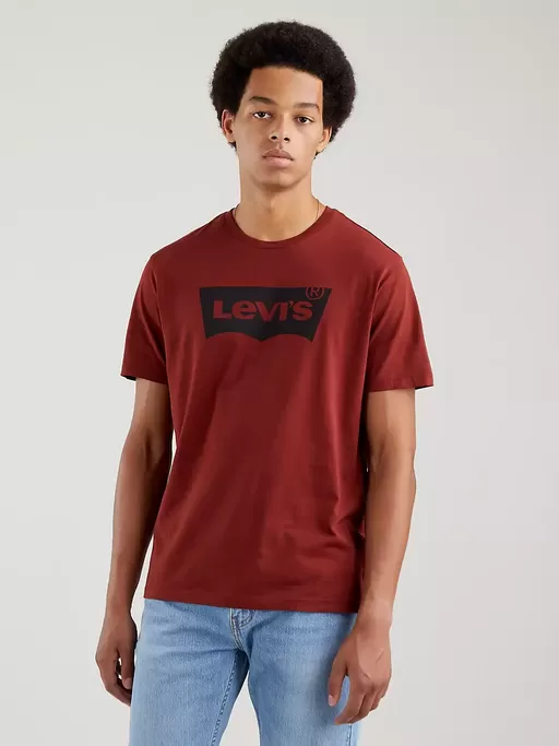 Levi's Crew Neck T-shirt with Logo 224911043 fired brick-black