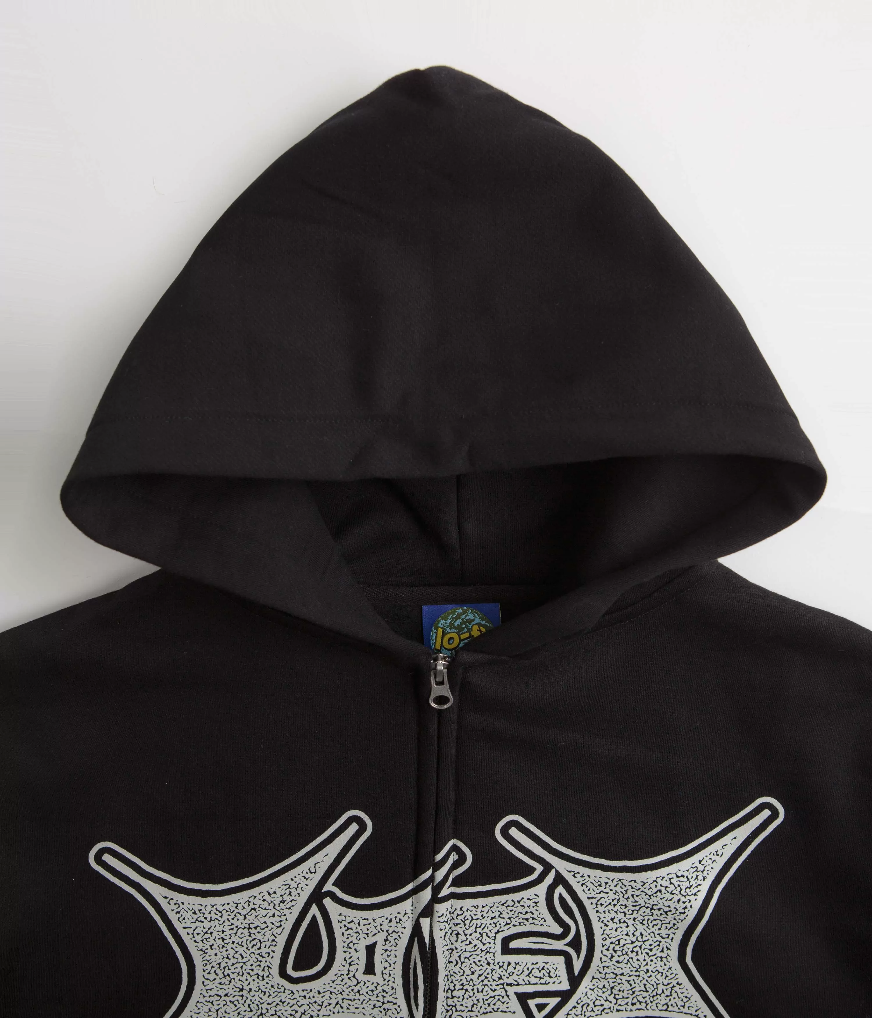 Lo-Fi Static Zip-Thru Hoodie - Black