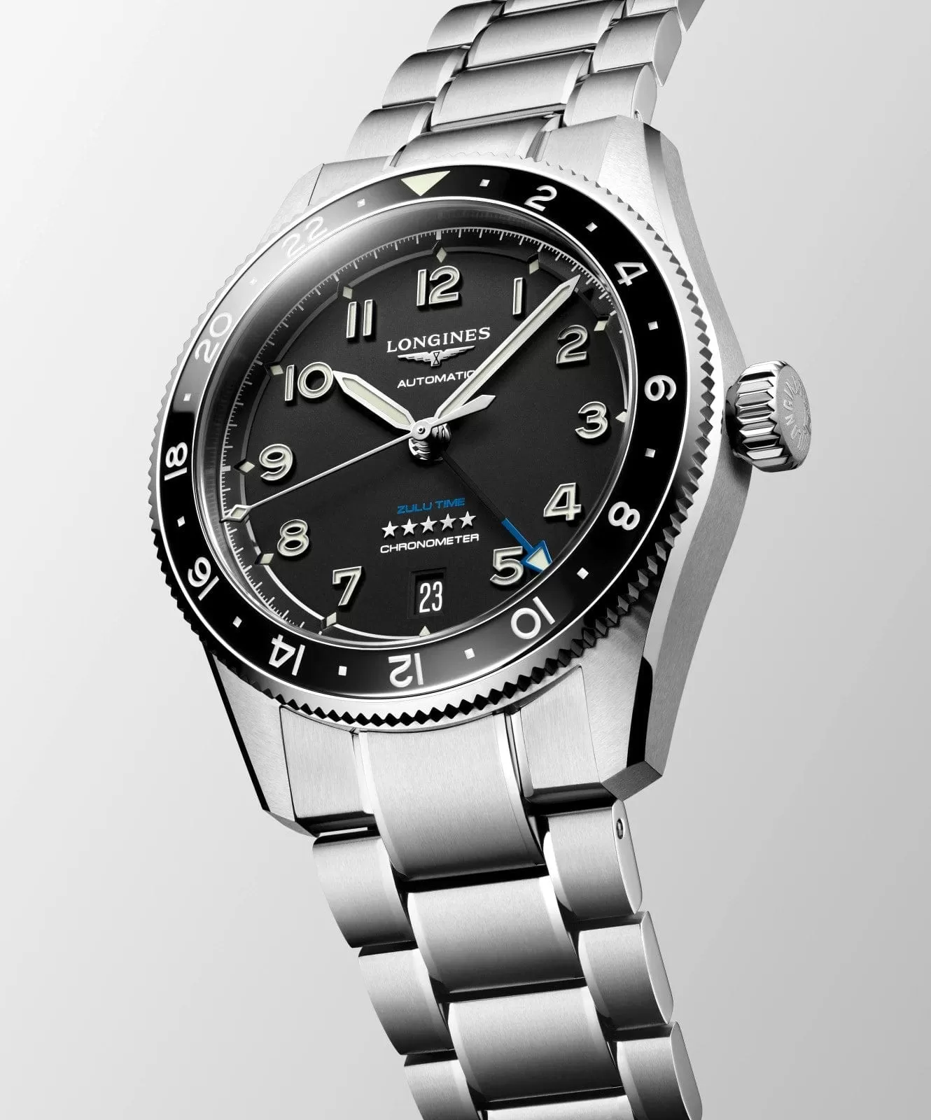 Longines Spirit Zulu Time 39mm GMT Chronometer L3.802.4.53.6