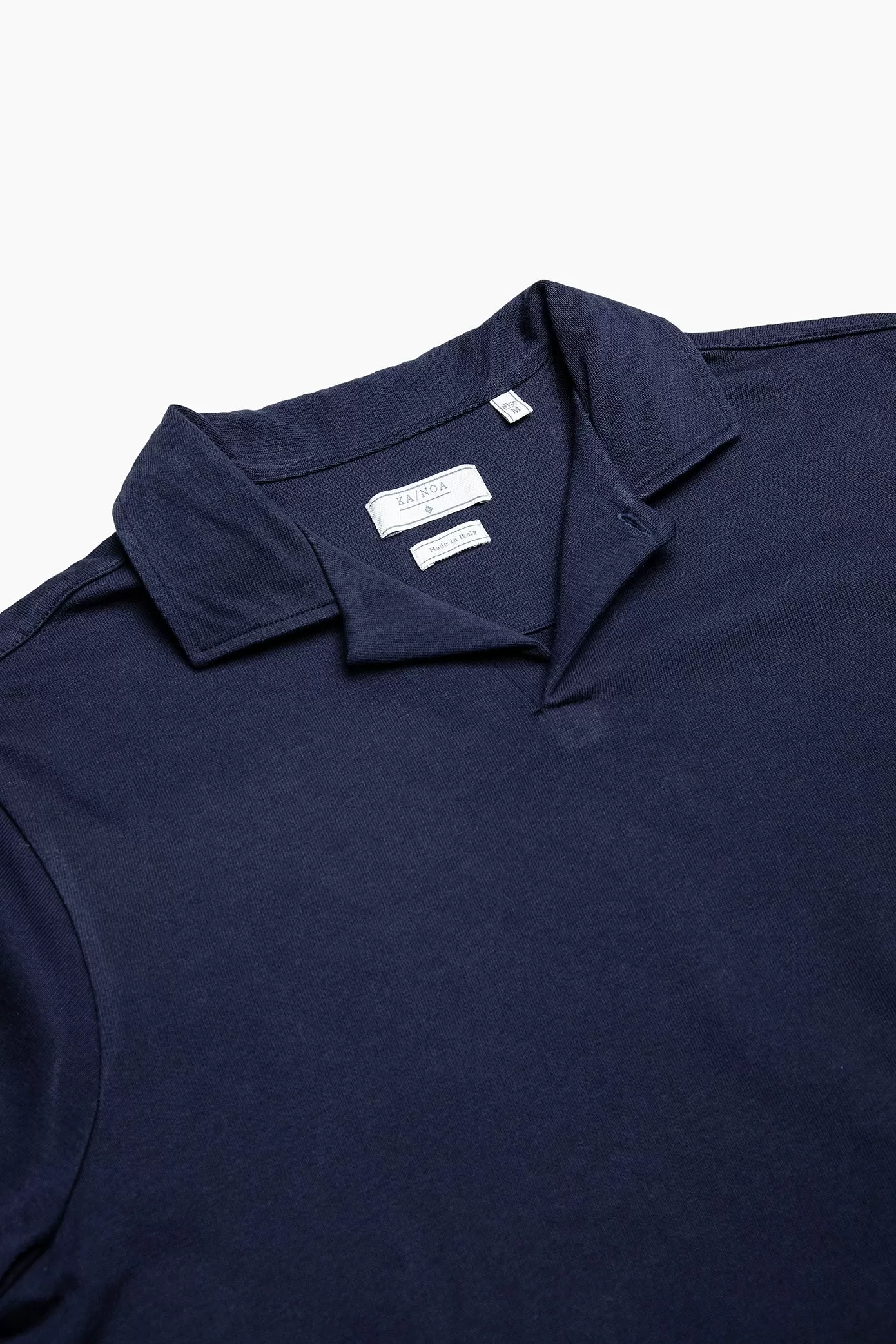 Loran short-sleeved polo in heavy-cotton jersey (dark blue)