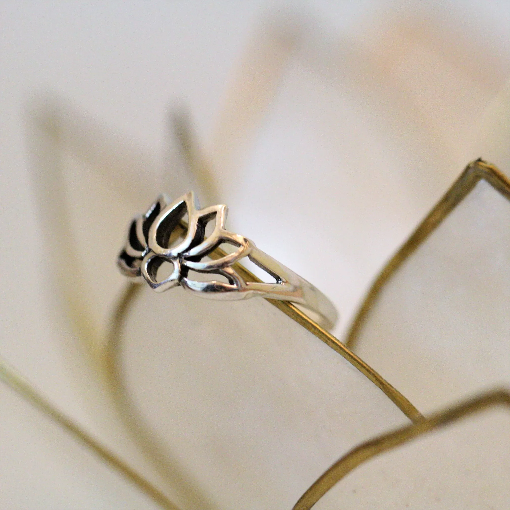 Lotus Silhouette Ring