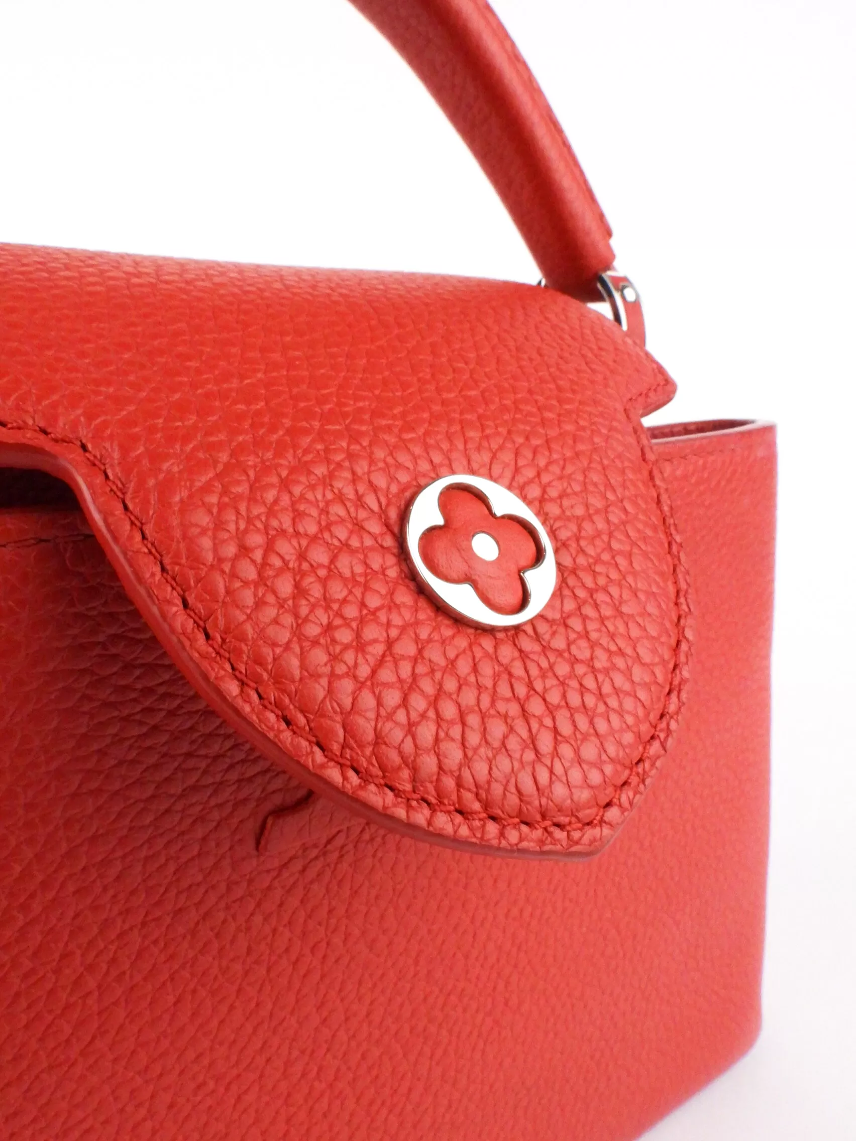 Louis Vuitton Red Taurillon Leather Capucines BB