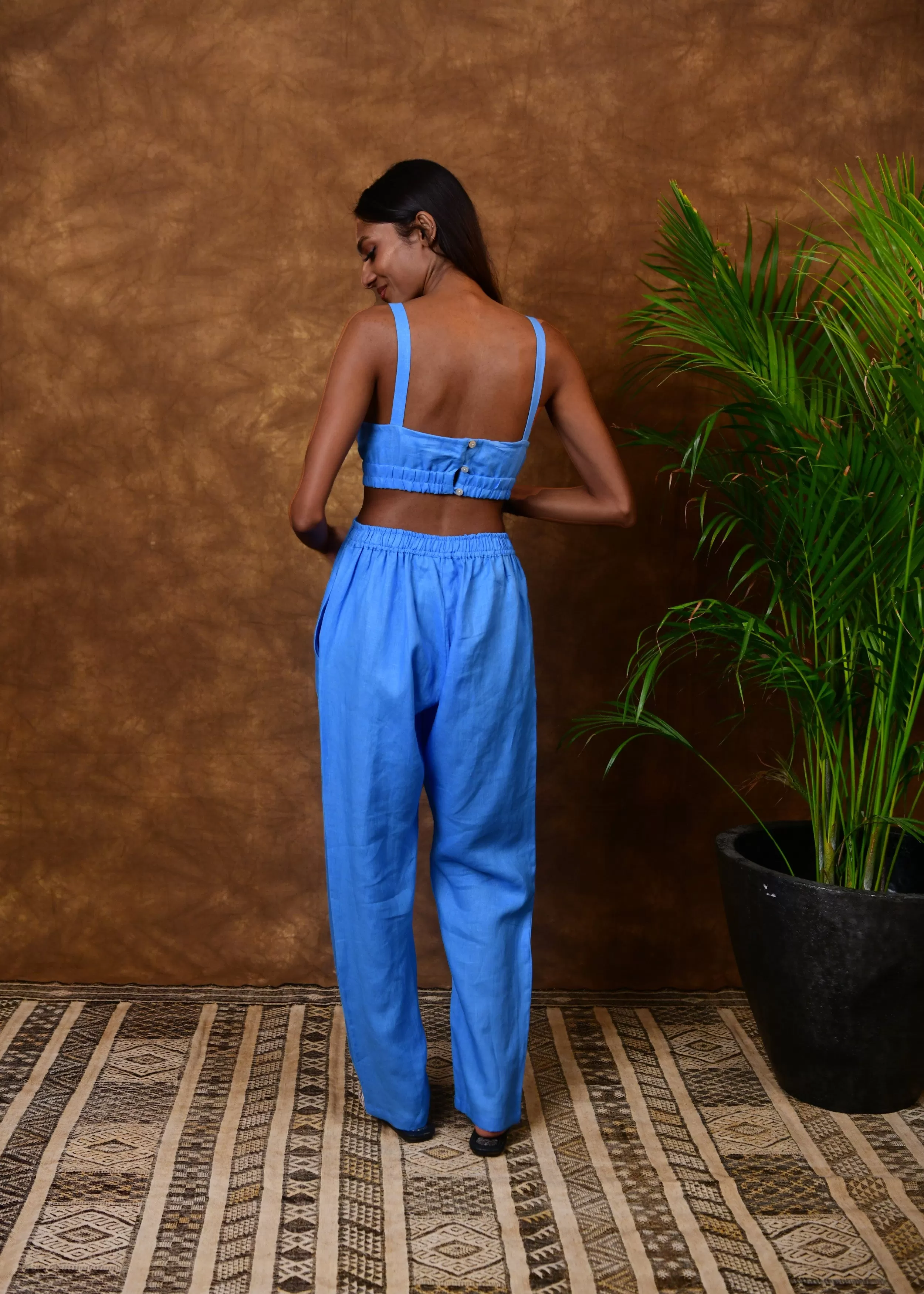 Marina Crop Pant - Sunday Blue