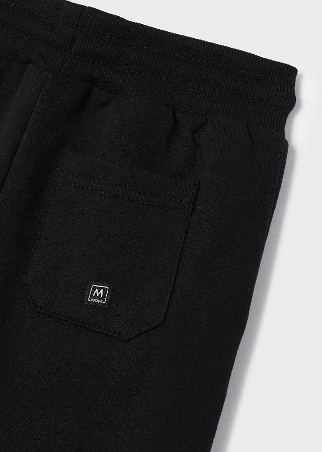 Mayoral Mini Basic Cuffed Fleece Sweatpants _Black 725-52