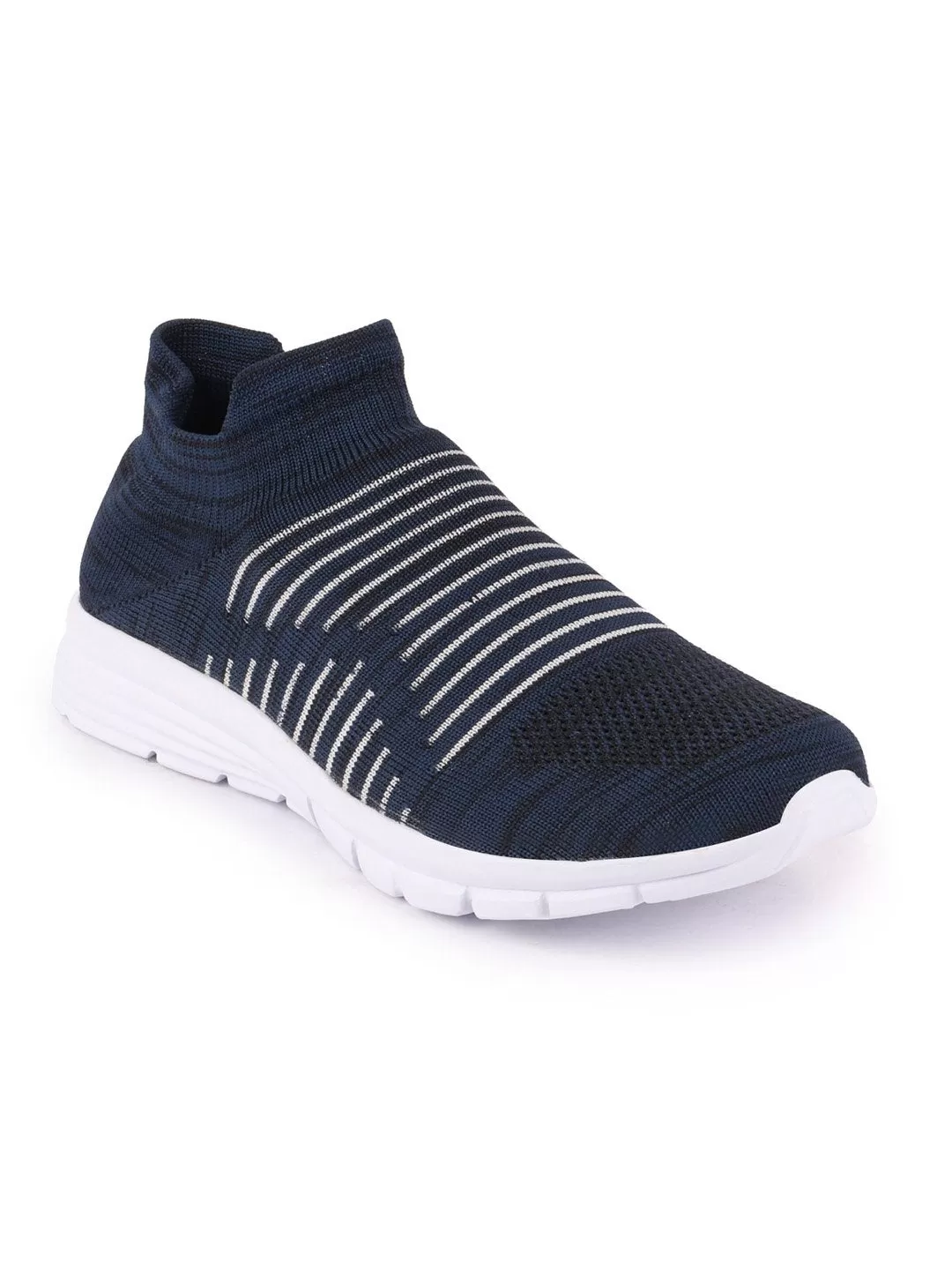 Men Blue Sports Slip-On Walking Shoes