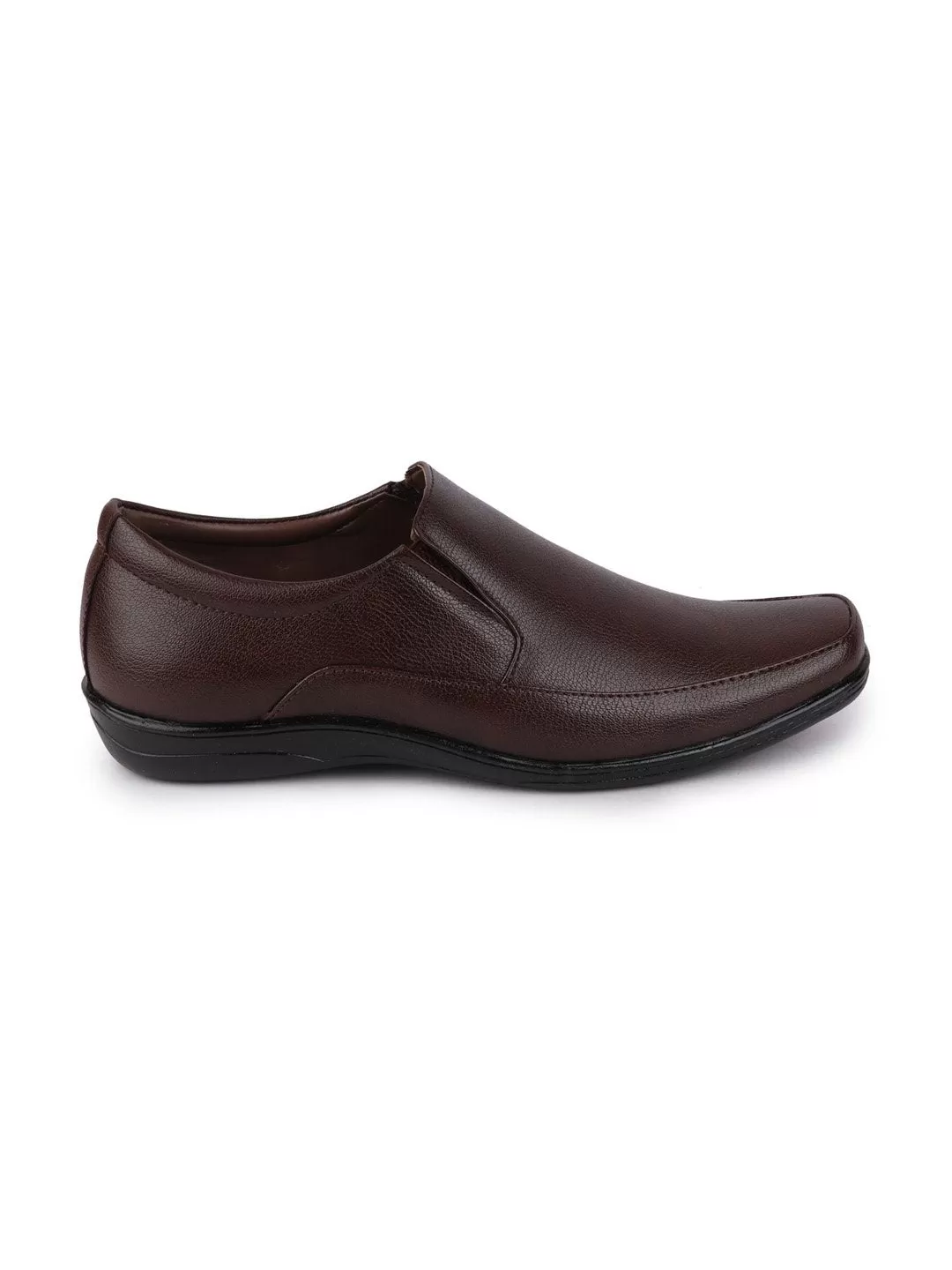 Men Brown Formal Slip-On Shoes