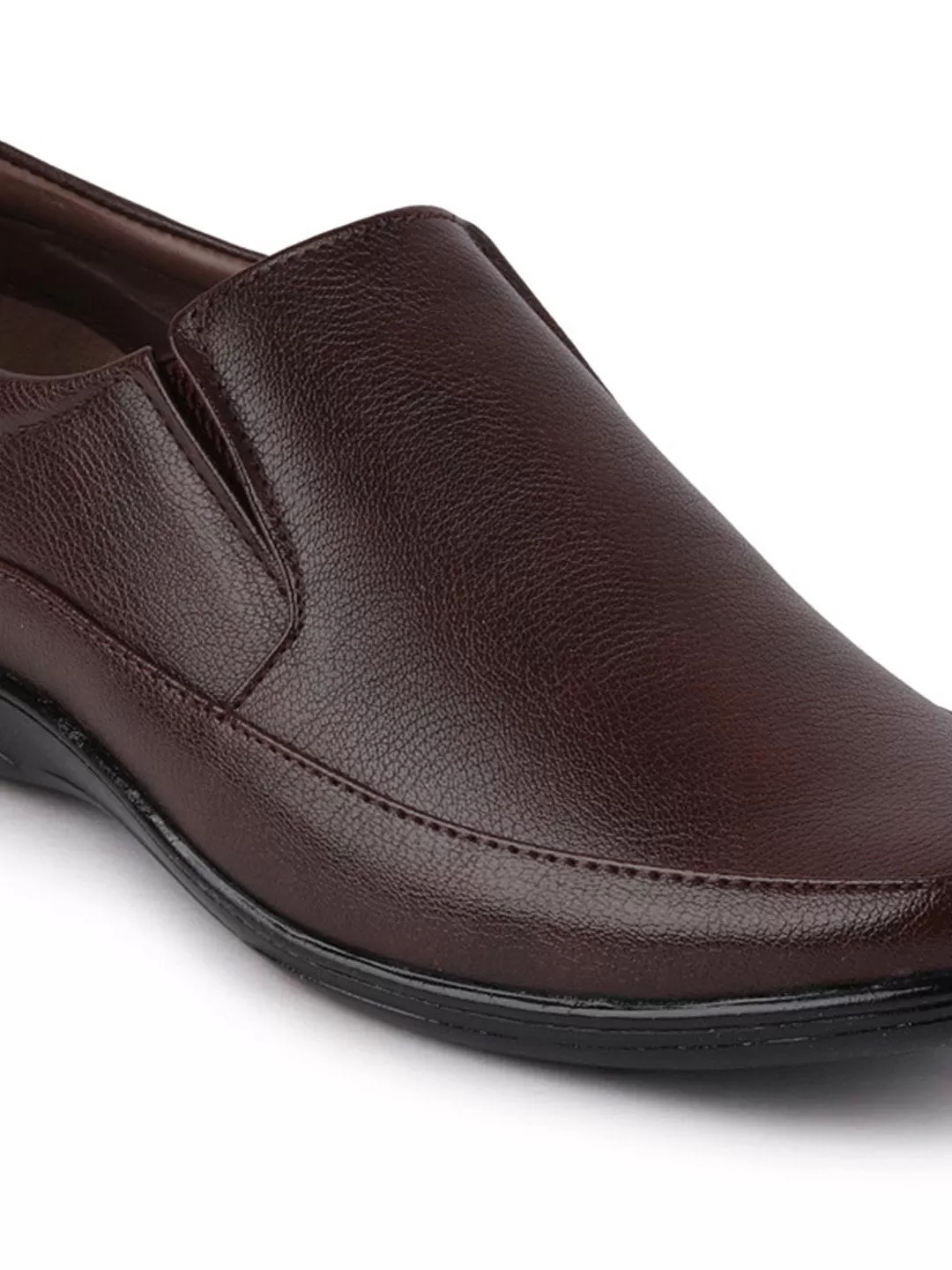 Men Brown Formal Slip-On Shoes