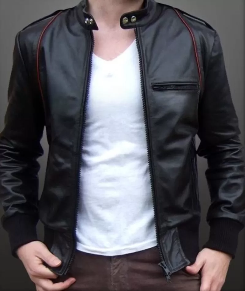 Mens Stylish Leather Motorcycle Jacket