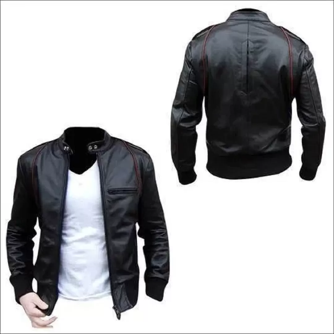 Mens Stylish Leather Motorcycle Jacket