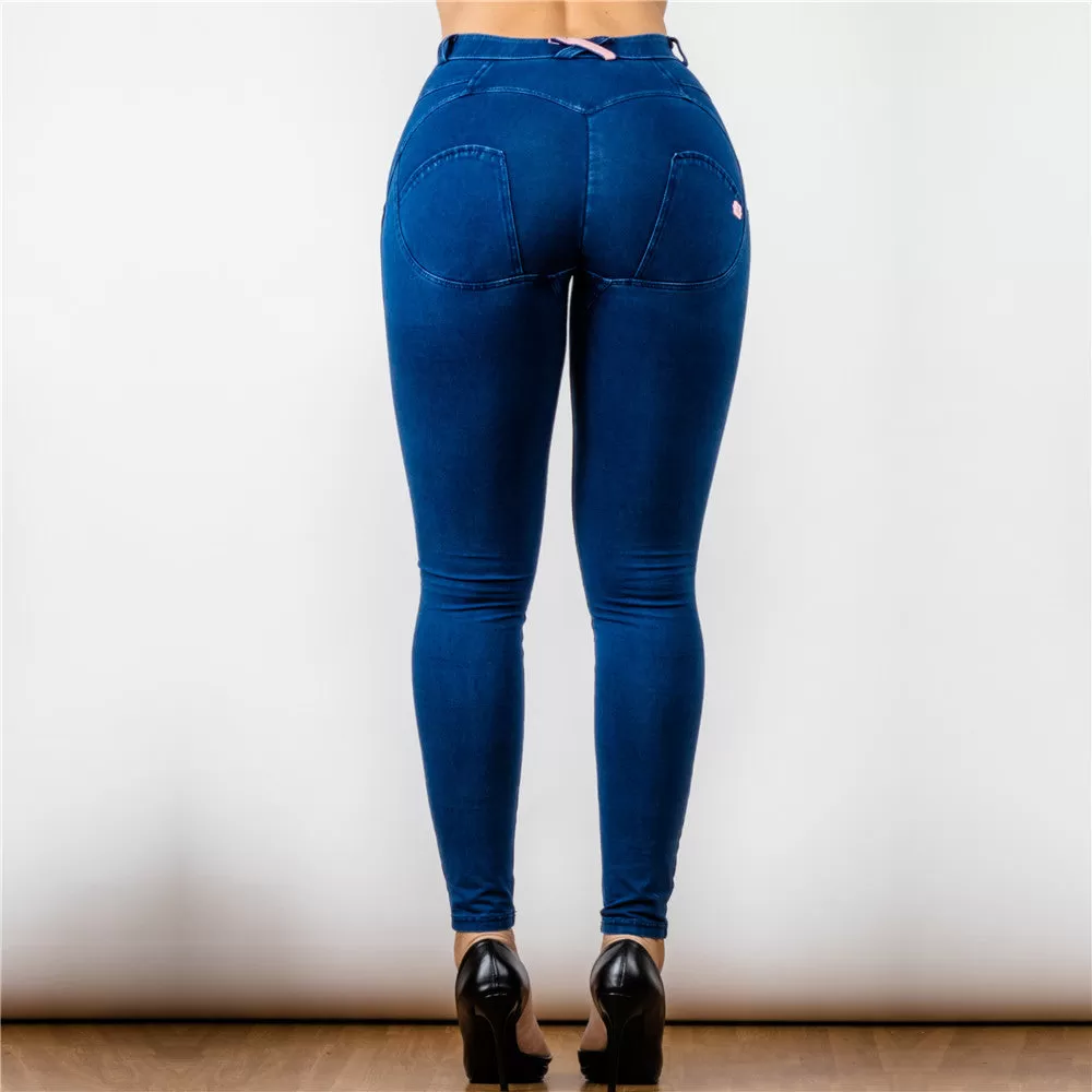 Middle Waist Dark Thread Dark Blue Jeans