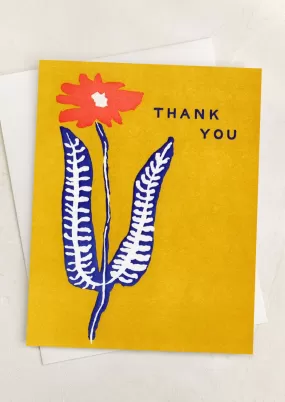 Mustard Flower Thank You Card