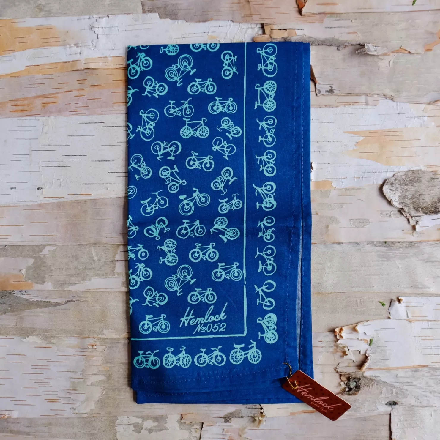 No. 052 Blue Bicycle Bandana