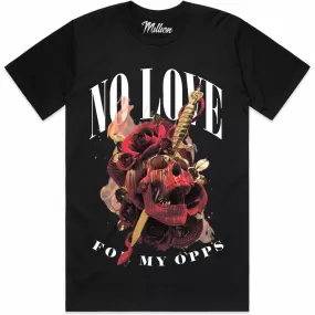 NO LOVE FOR OPPS (Red) : Black Sneaker Tees Shirt