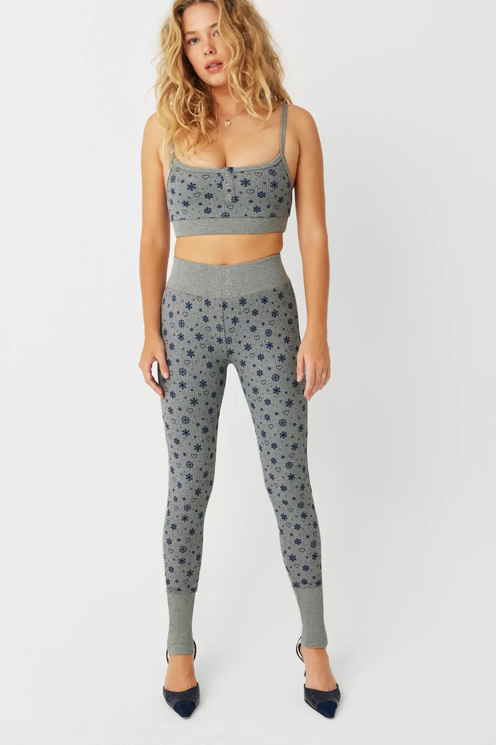 Noelle Waffle Legging - Apres Ski