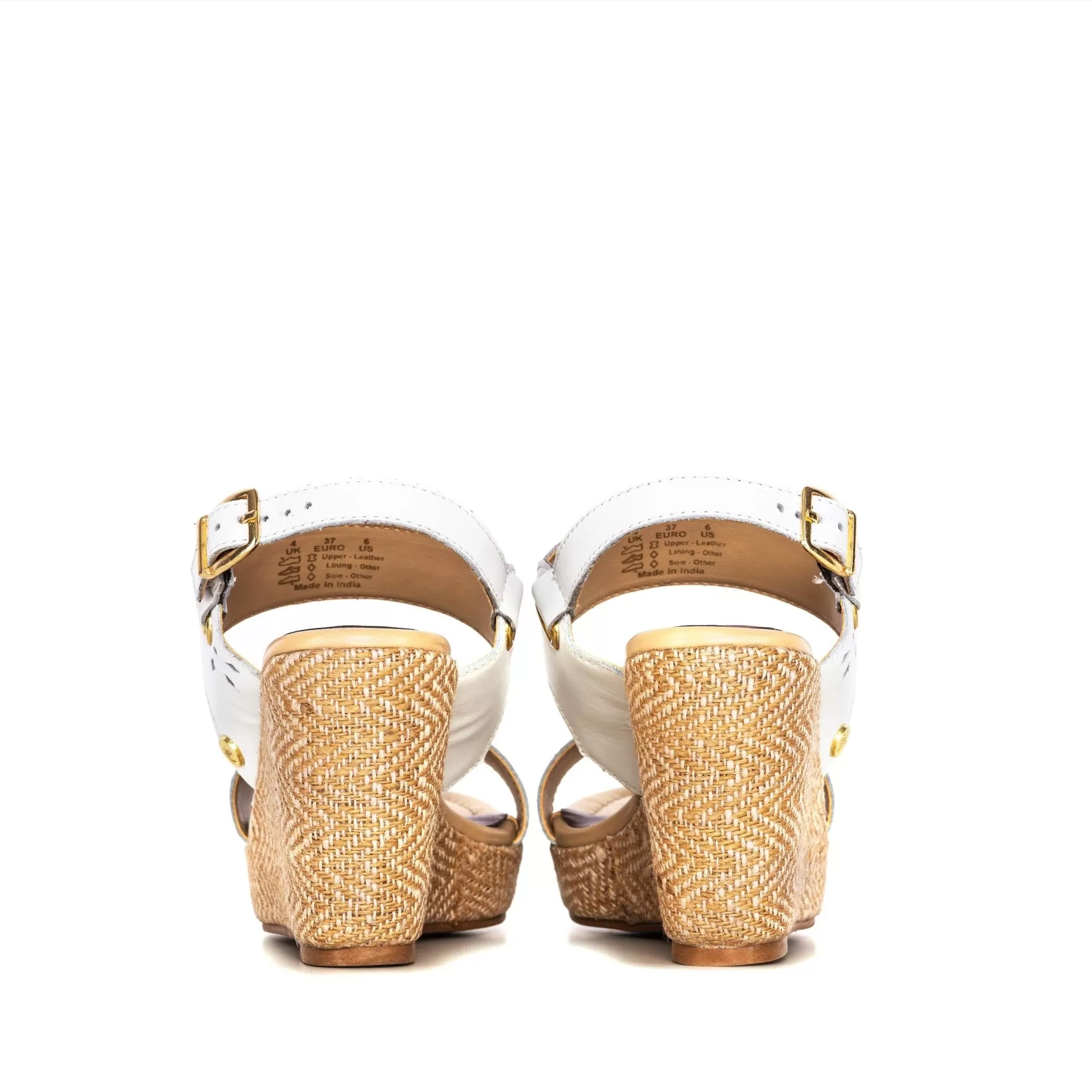 OLIVIA WHITE WEDGE SANDAL