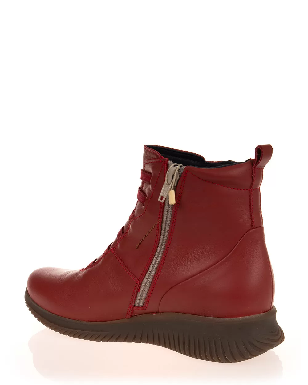 On Foot 70013 Rojo Leather Ankle Boot